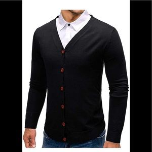 Men’s sweater cardigan bottom down APRAW casual slim fit light weight knitted